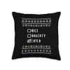 Nice, Naughty, Layla, Ugly Sweater Style Throw Pillow
