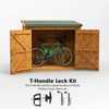 GEDSIOLD Double Door Shed Hardware.Including Latch and T-Handle Lock, Easy-Maintenance,