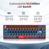 Mosptnspg Protable 60% Percent Gaming Keyboard Mechanical, Mini Compact Backlit