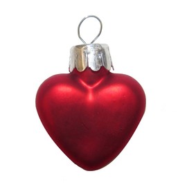 Kurt Adler Petite Treasures Mini Red Heart Ornament, Set of 20