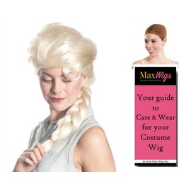 Maxwigs Elsa Ice Queen color Platinum Blonde - Enigma Wigs Winter Snow Braided Frozone Let Womens Peluca Freeze It Go Bundle Costume Wig Care Guide
