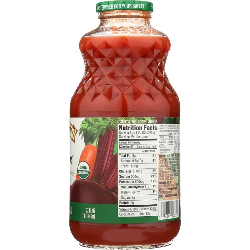 Knudsen Juice, Very Veggie Organic 32 fl.oz (Pack of 6)