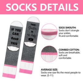 Doctor Socks - If You Can Read This Doctor Is Off Duty - Appreciation Thank You Gift for Women, Birthday, Christmas, Thanksgiving - Must-Have Items
