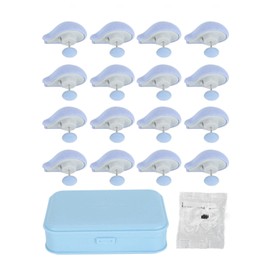 16pcs Duvet Pins Duvet Clips Prevent Shifting Detachable Duvet Button Fasteners Comfortable Duvet Holder Clips for Curtains Socks Blue