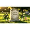 UYGHHK Artificial Memorial Day Flowers for Cemetery Grave Flowers Yellow