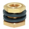 Joywayus 1/4" NPT Female 1/2" Male Brass Bulkhead Fitting Bulk