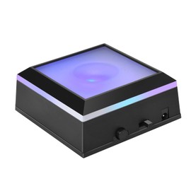 IFOLAINA Luminous Coaster LED Pedestal Rainbow Herbarium Light Coaster Display Stand Light Up Pedestal Illuminated Crystal Ball Stage for Home Office Decoration Mother Friend Birthday Gift