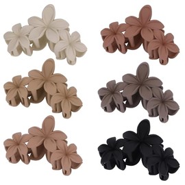 Hawaiian Flower Hair Clips Large Matte Hair Claw for Women Non-Slip Strong Hold Clips for Thick Hair, Hair Accessories