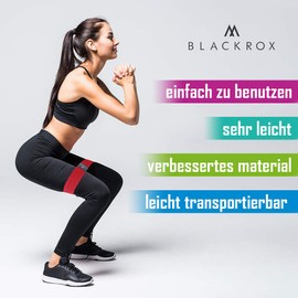Blackrox Premium Fitness Band Abdominal Muscle, Legs, Buttocks and Hips Wide Band Made of Fabric Non-Slip Resistance Bands Exercise Band Loop Fitness Bands Intensive Workouts Gymnastics Band
