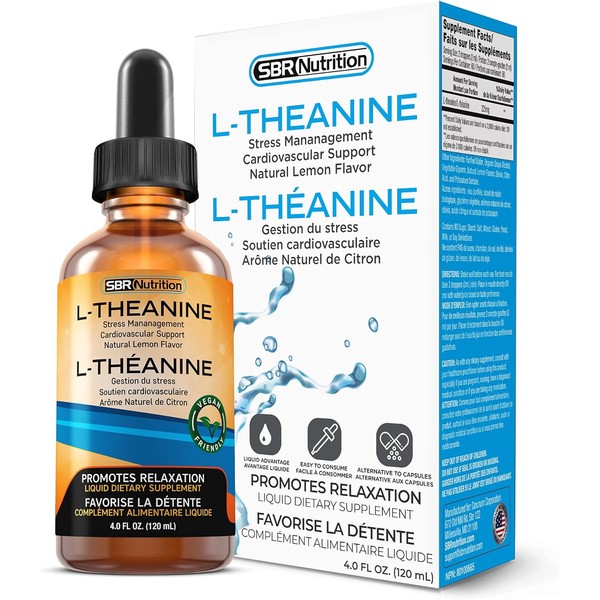 MAX Absorption Liquid L-Theanine Drops | All Natural, Vegan, Alcohol