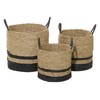 Deco 79 Modern Seagrass Storage Basket, 3 PIECES CONVENIENTLY SIZED,