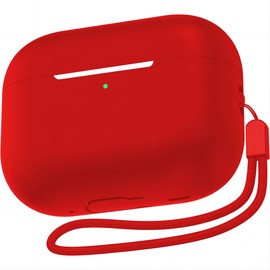USTIYA Funda for AirPods Pro 2 Gen 2022,Case para Airpods Pro 2 2023 Silicona Protector Completa Hombres Mujeres con Estuche de Carga Inalámbrico (Rojo)