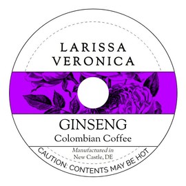 Ginseng Colombian Coffee (Single Serve K-Cup Pods) (Gourmet, Naturally Flavored, Whole Coffee Beans) (12 pods, ZIN: 572859)
