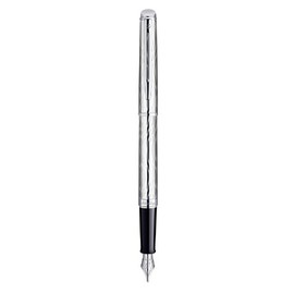 Waterman Hemisphere Deluxe Chrome Trim Fountain Pen, Gift Boxed - Medium Nib, Full Metal