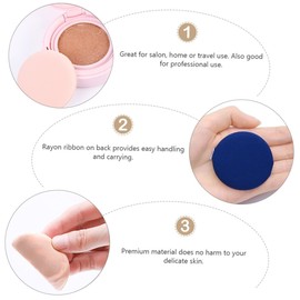 Beavorty 15pcs Round Makeup Puff Sponge for Loose Powder Non-latex Moisture-resistant Cosmetic Applicators for Salon Home Use Soft and Gentle Skin