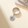 Tetragrammaton Pentagram Ring for Men Women Stainless Steel Sacred Geometry