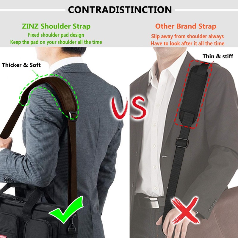 ZINZ Shoulder Strap, 57" Padded Adjustable Shoulder Bag Straps Replacement