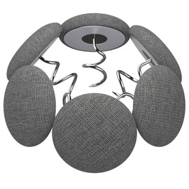 Fabric Covered Twist Pins for Upholstery, 8 Colors, Button Pins for Sofa, Bed Skirts, Slipcovers (12, Middle Gray)