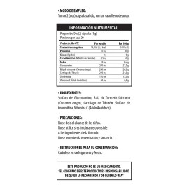 Glucosamina Turmeric/cúrcuma Cartilago Tiburon Solanum 40cap Sabor Sin Sabor