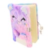 SUPVOX Adorable Plush Diary with Lock Cartoon Cat Design Writing