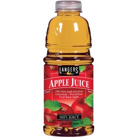Langers 100% Juice, Apple, 32 Fl Oz (Pack of 12)
