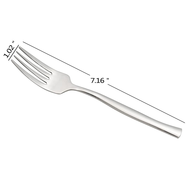Qskely 12-Piece Stainless Steel Dessert Fork
