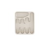 5 Compartment Plastic Cutlery Holder Tray Drawer Organiser Rack (Taupe)