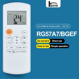 HZIME New RG57A7/BGEF Replacement AC A/C Remote Control Compatible for Midea MrCool Pioneer Air Conditioner RG57B/BGE RG57B2/BGE RG57/BGE RG57A6/BGEFU1 RG57D/BGE RG57A/BGE CR166-RG57A6EU-6