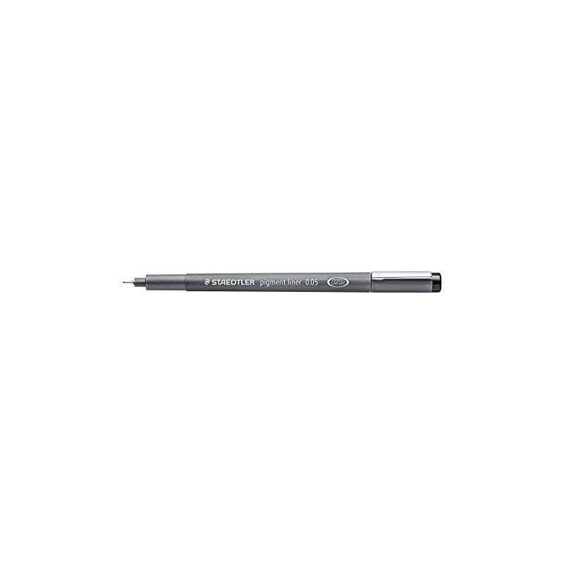 Staedtler 308 005-9 Water-Based Pen, Pigment Liner, Black, 0.05 mm,