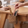 Wislist Remote Holder Hole-Free, Self-Adhesive Storage Wooden Box Small