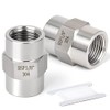 ERGAOBOY 2 Pcs 1/8" BSP Female Thread X 1/8" BSP