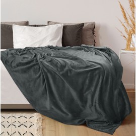 Utopia Bedding Fleece Blanket Throw Size [Grey, 60x50 Inch] - 300 GSM Blankets with Anti-Static Microfiber - Lightweight, Fuzzy, Cozy Blanket for Bed, Couch and Sofa - Suitable for All Seasons