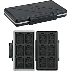 Estuche Para Tarjetas De Memoria Con 36 Ranuras,Organizador Resistente Al Agua y A Golpes Soporta 12 SD SDHC SDXC y 24 MicroSD MSD TF,Antipolvo & Portátil