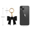 Rimvoe Small Leather Bow Keychain Charm for Handbag Purse Bag