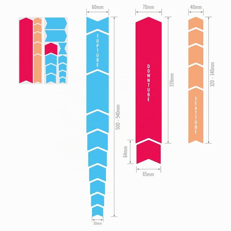 Riesel Design® - "Frame:Tape 3000" Bike Frame Protection Kit -