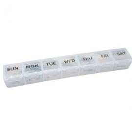 Day of the Week Portable Pill Case White
