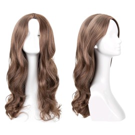 1 Pcs Brown Women's Wig Attractive 70cm Long Curls, Replaceable, Suitable For Fashion Costumes, Cosplay And Everyday Styling