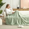 Amélie Home Luxury Striped Faux Fur Throw Blanket for Couch,