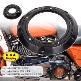 Unbranded For Harley Black See Through Engine Derby Timing Timer Cover Touring 2016-2023