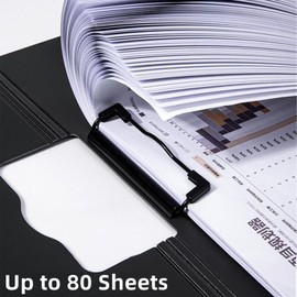 A4 Clipboard with Cover, 2 Pack Foldable Clipboards Folder Document Organiser for Business, Office, Nursing, Restaurant - Blue