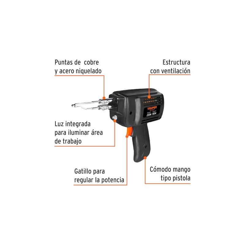 Truper CAU-230, Cautín tipo pistola de 230 Watts