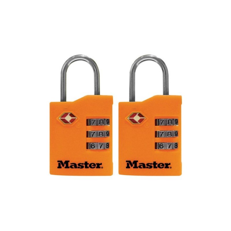 Master Lock 4684T Luggage Locks Assorted Colors 2 Count