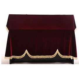 Tzong Full Piano Cover Cloth Art More pleuche Decorated for Universal Upright Vertical Piano Upright piano universal 118-131 (Red)