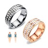 2Pcs Moissanite Rings for Women Magnetic Zircon Shaping Ring Cross