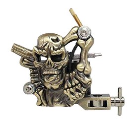 Professional Tattoo Machine Skull And Gun Design