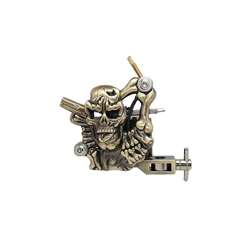 Professional Tattoo Machine Skull And Gun Design