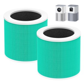 2 Pack A1 Replacement Filter Compatible with VEWIOR Air Purifier A1, HQSC-50, HQKJ-80, AMEIFU AP01W, KOIOS HQKJ-50, Tailulu PUR0003/HQZZ-60, 3-in-1 H13 True HEPA Air Cleaner Filter for Home