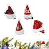 Christmas Hair Clips, Pack of 4 Mini Christmas Hat Hair