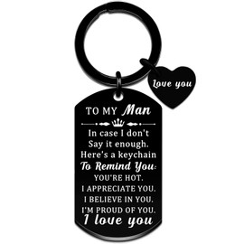 Wrpixe Love Gifts for Him Keychains for Men I Love You Gifts for Men Husband Boyfriend Gift from Girlfriend Wife Birthday Gift Ideas for Man Christmas Valentines Father's Day Presents for Man