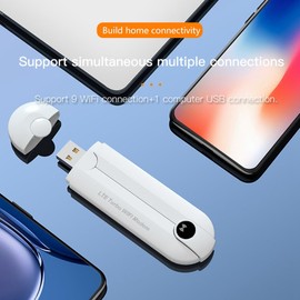 Peakloong 4G USB Modem WiFi Router 4G LTE WiFi Router Dual Antenna Router with SIM Card Slot 150Mbps High-Speed Internet WiFi USB Dongle European Version